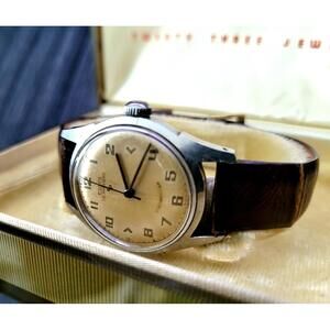 Rare Antique Mens 50s 14k B Lord Elgin 643‎ Swiss Watch W Box